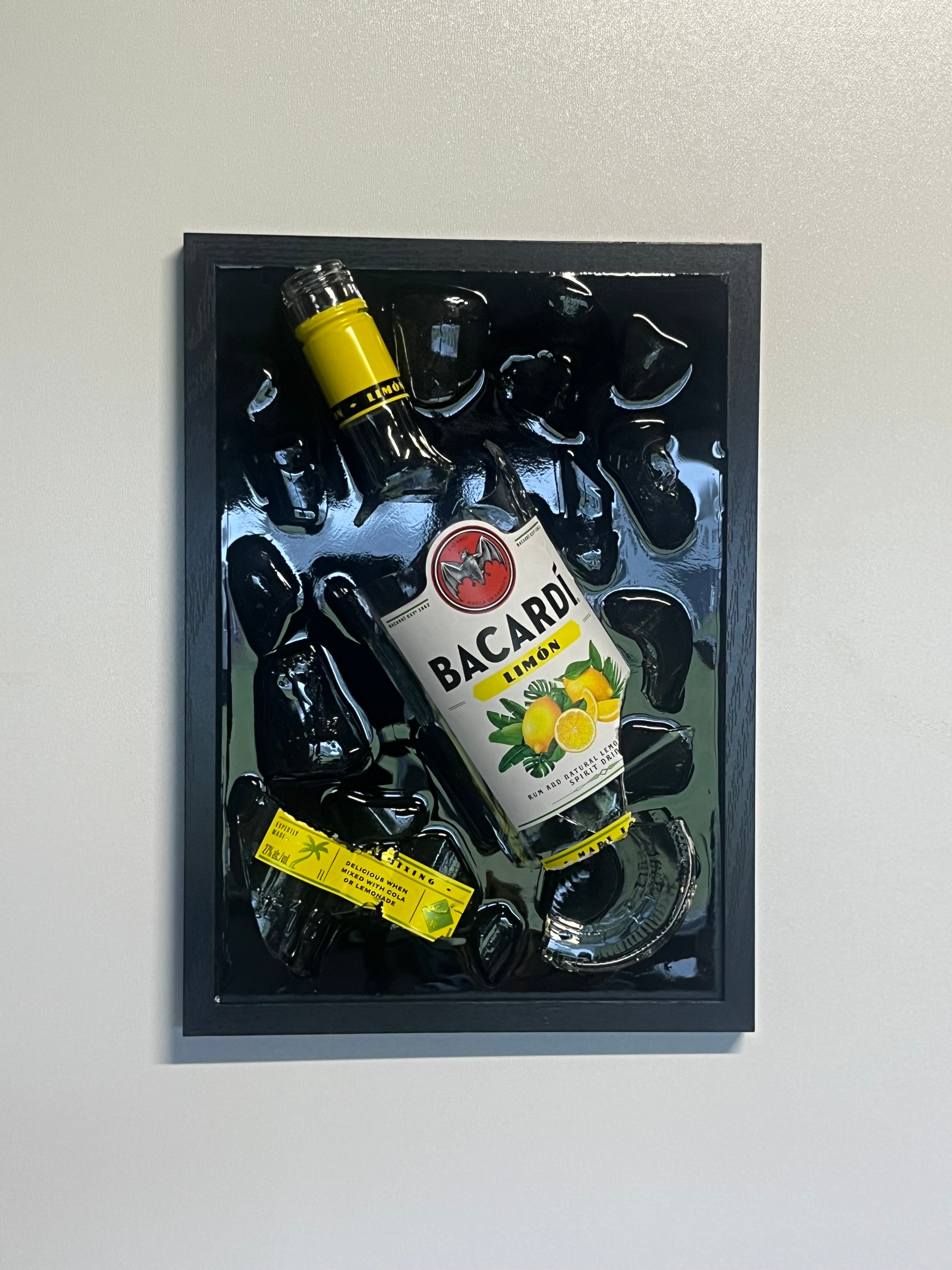 Bacardi Lemon - Epoxy flessen kunst