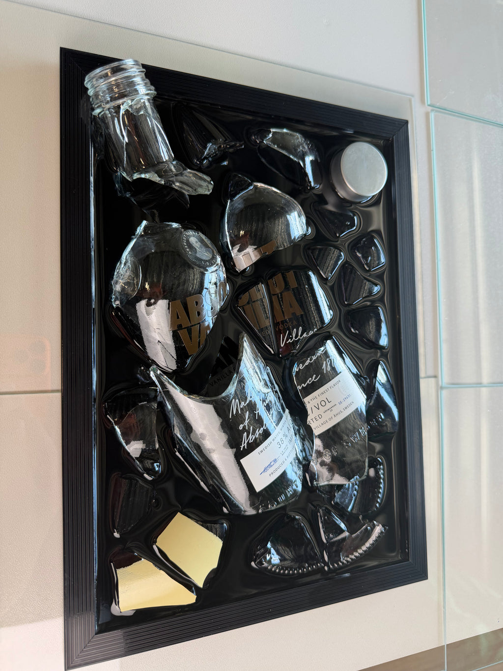 Absolut Vodka Vanilla - Epoxy flessen kunst