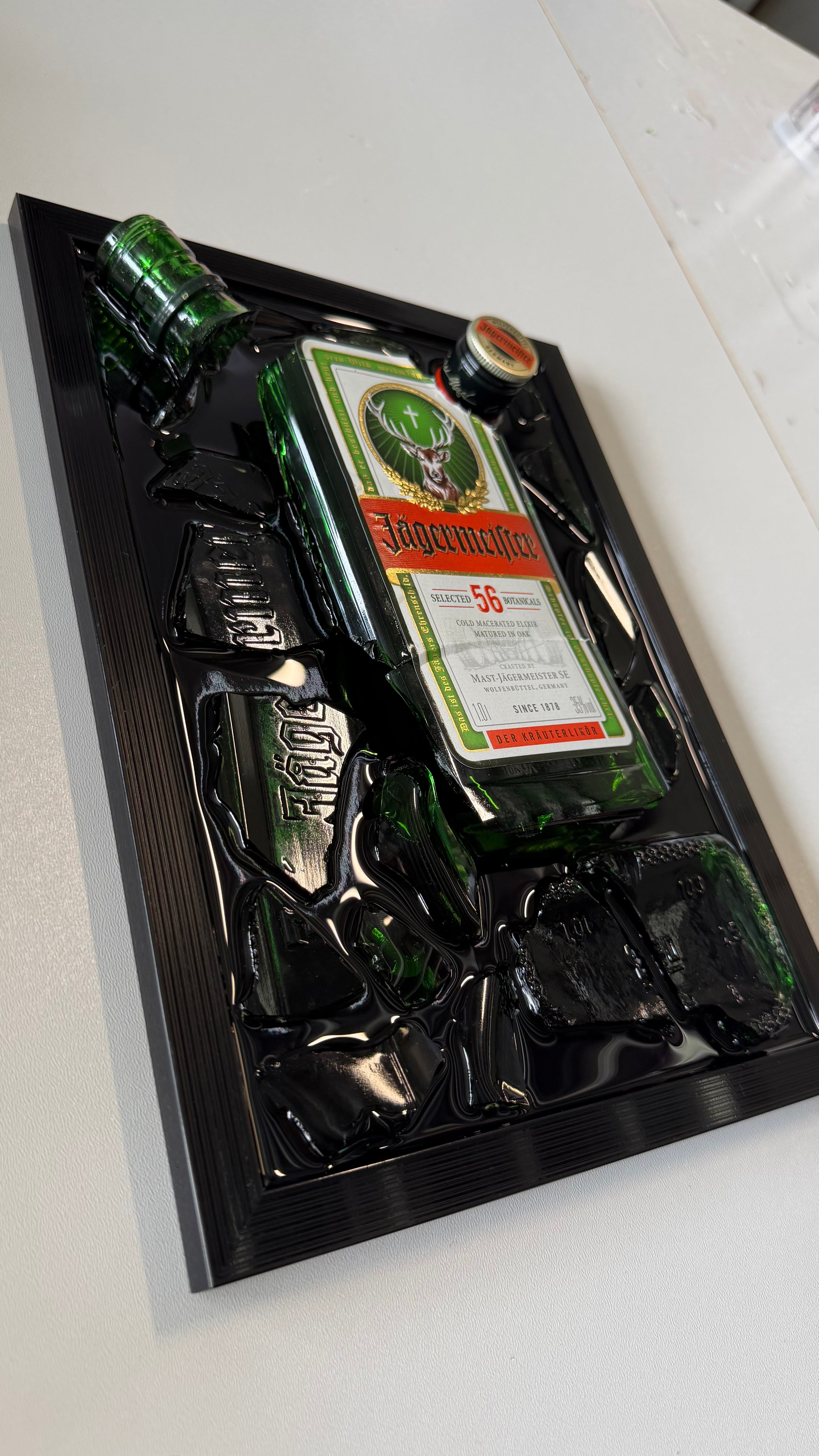 Jägermeister - Epoxy flessen kunst