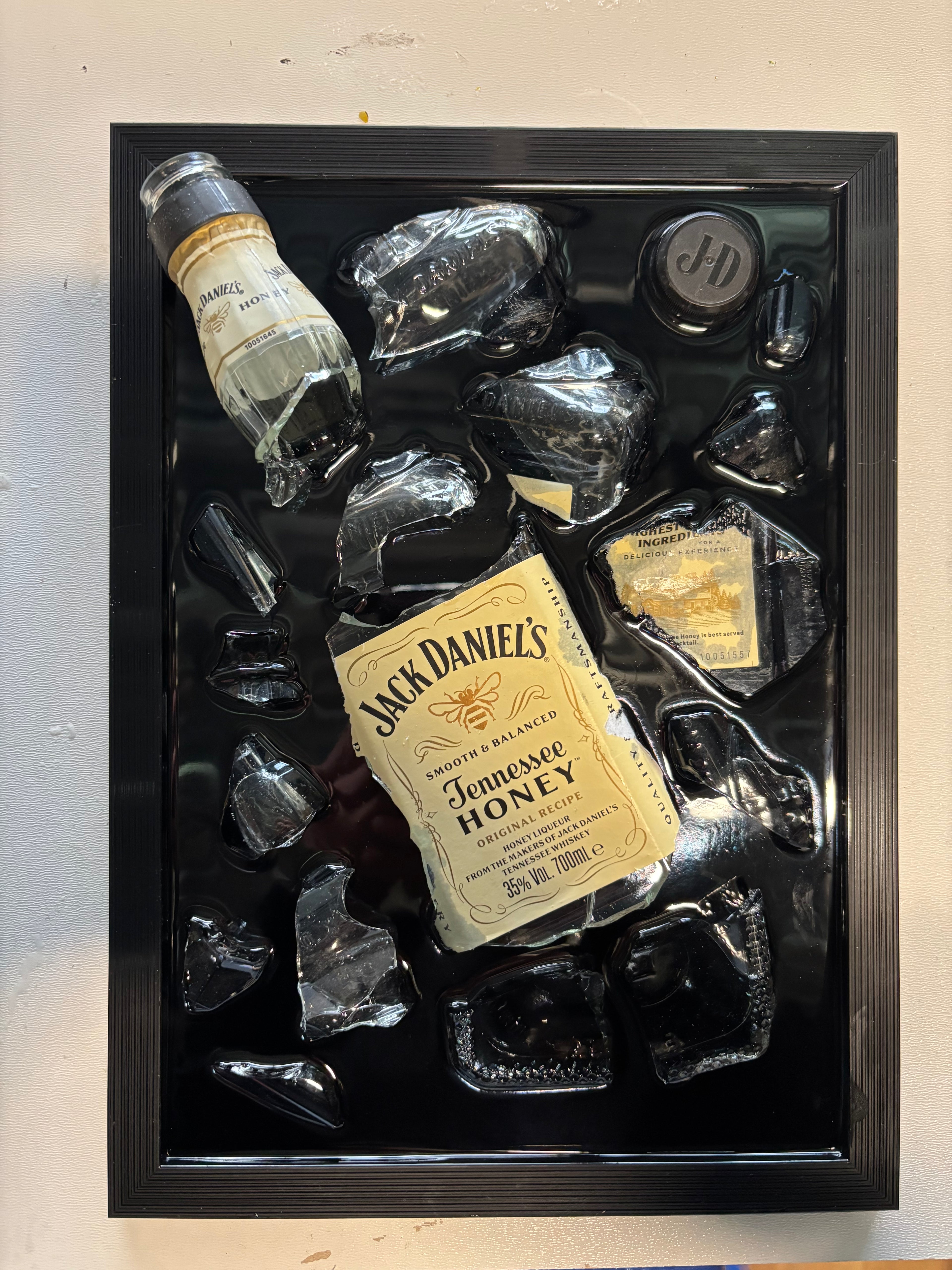 Jack Daniel’s Honey - Epoxy flessen kunst