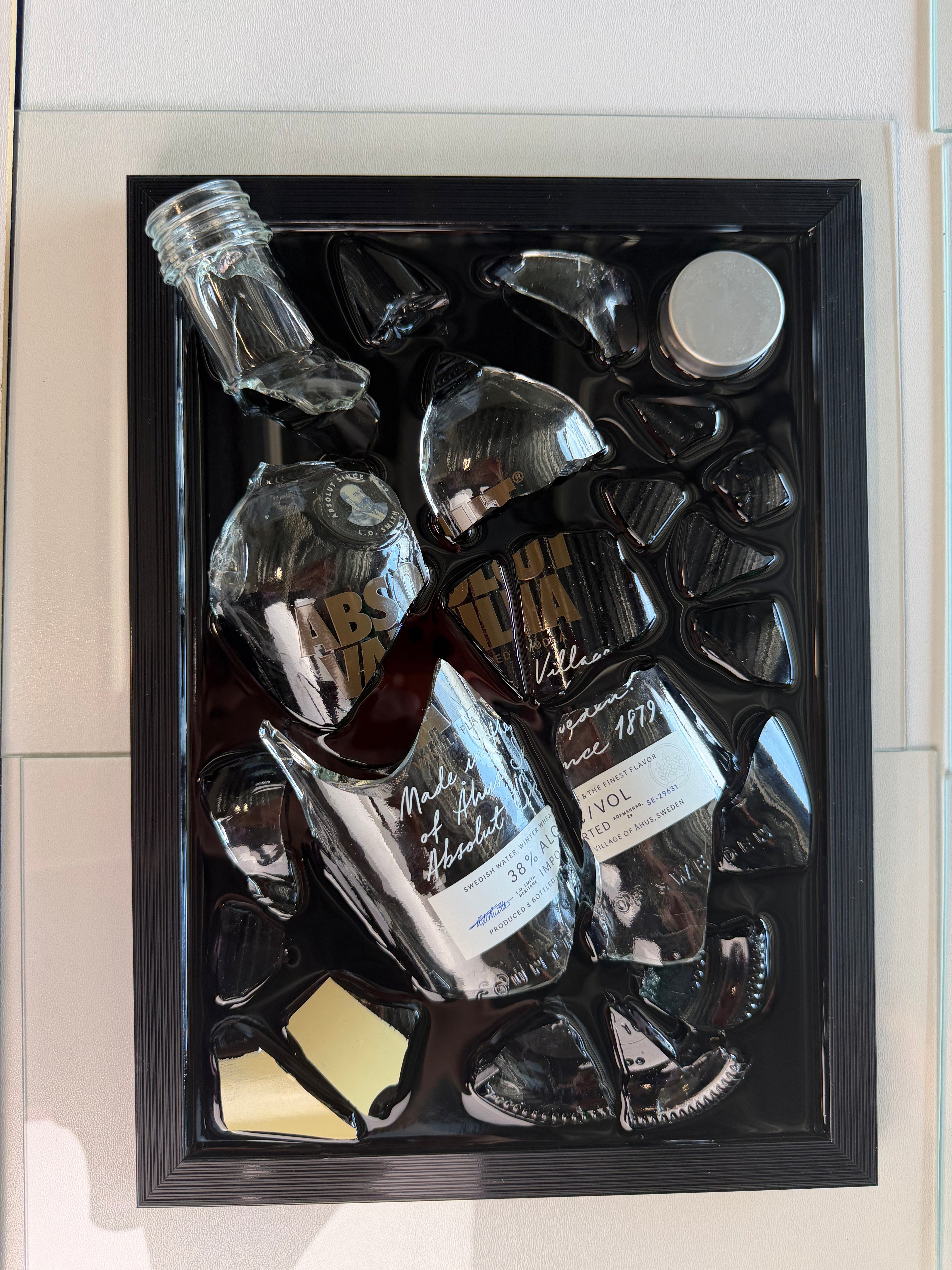 Absolut Vodka Vanilla - Epoxy flessen kunst
