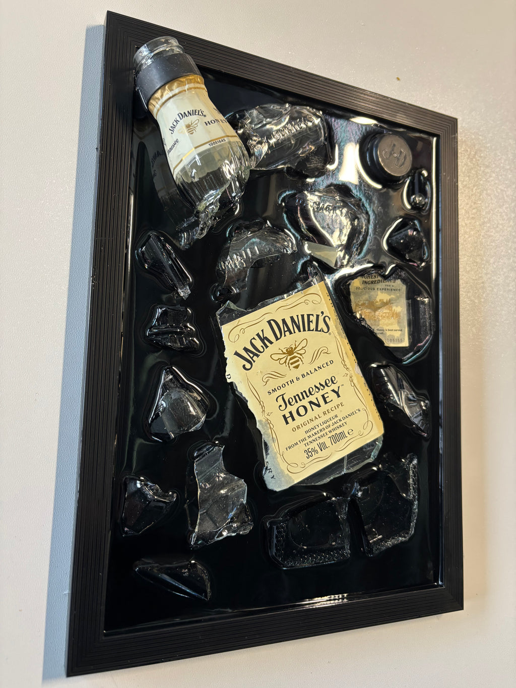 Jack Daniel’s Honey - Epoxy flessen kunst