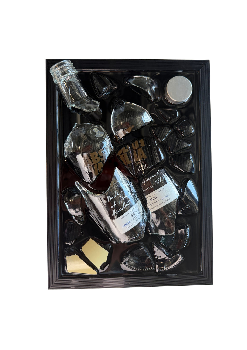 Absolut Vodka Vanilla - Epoxy flessen kunst