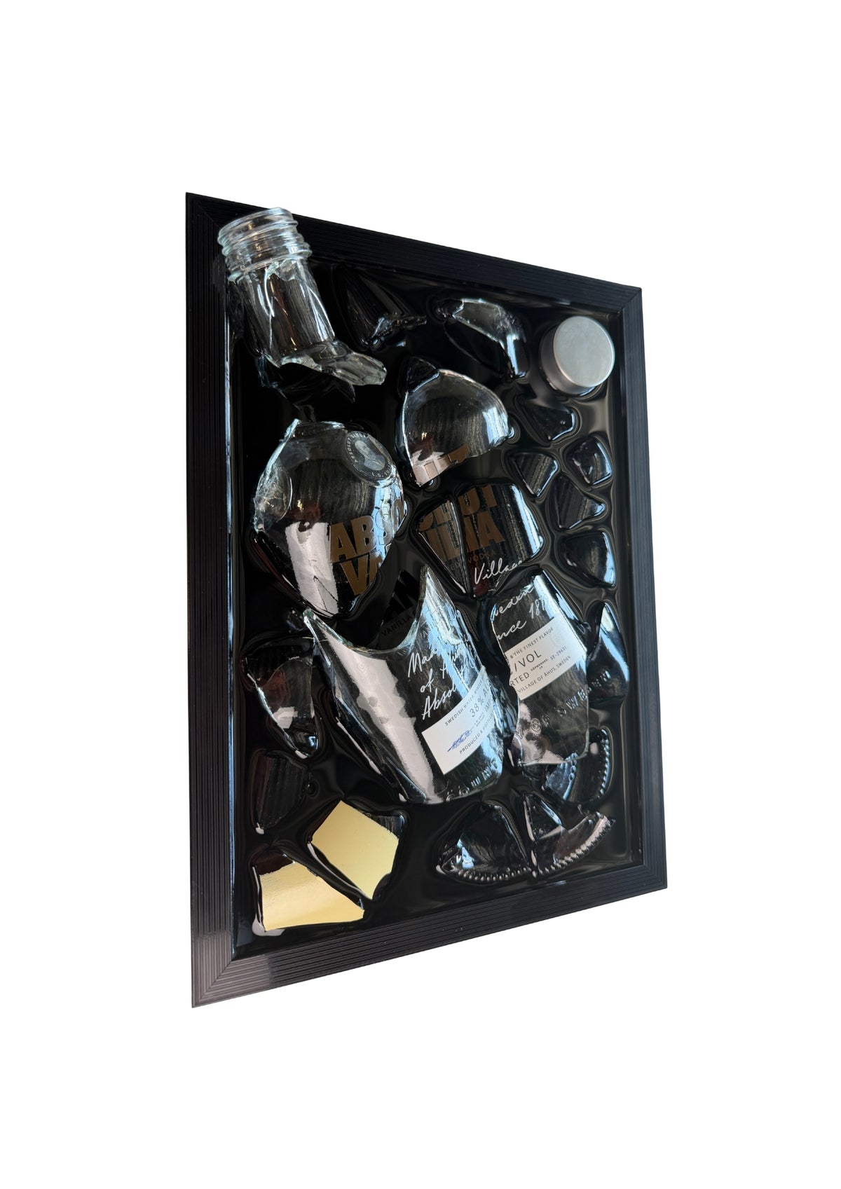 Absolut Vodka Vanilla - Epoxy flessen kunst