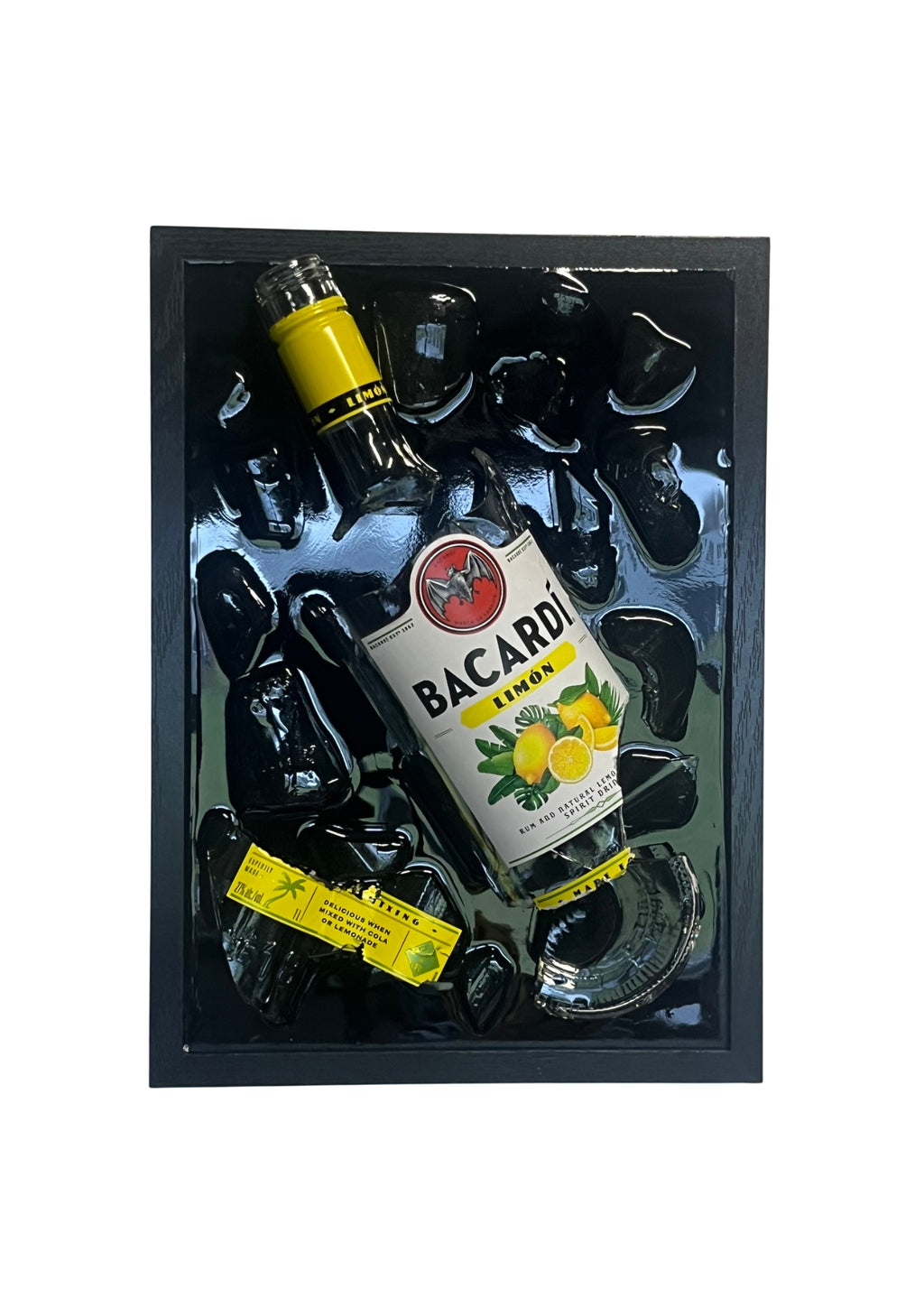 Bacardi Lemon - Epoxy flessen kunst
