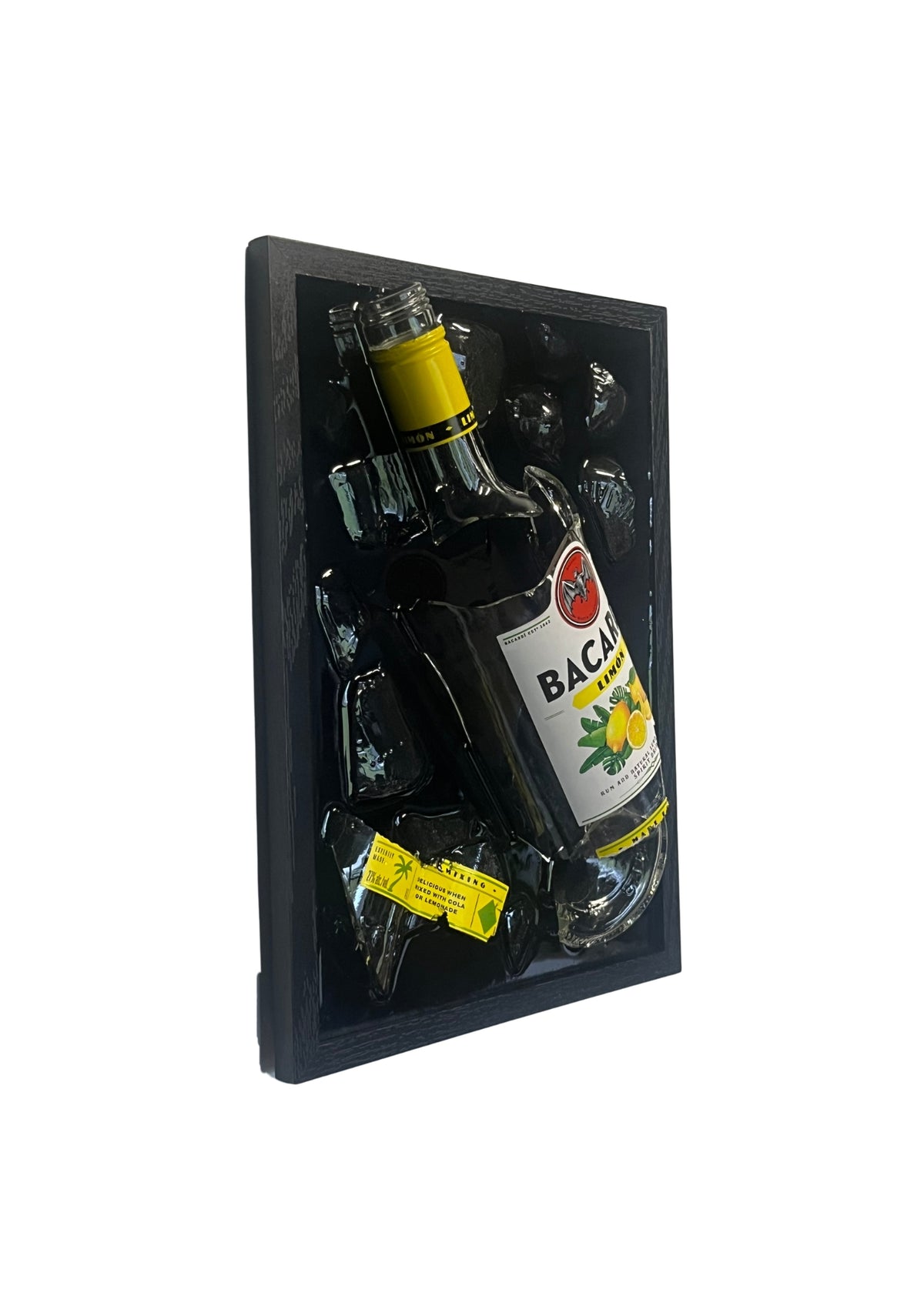 Bacardi Lemon - Epoxy flessen kunst