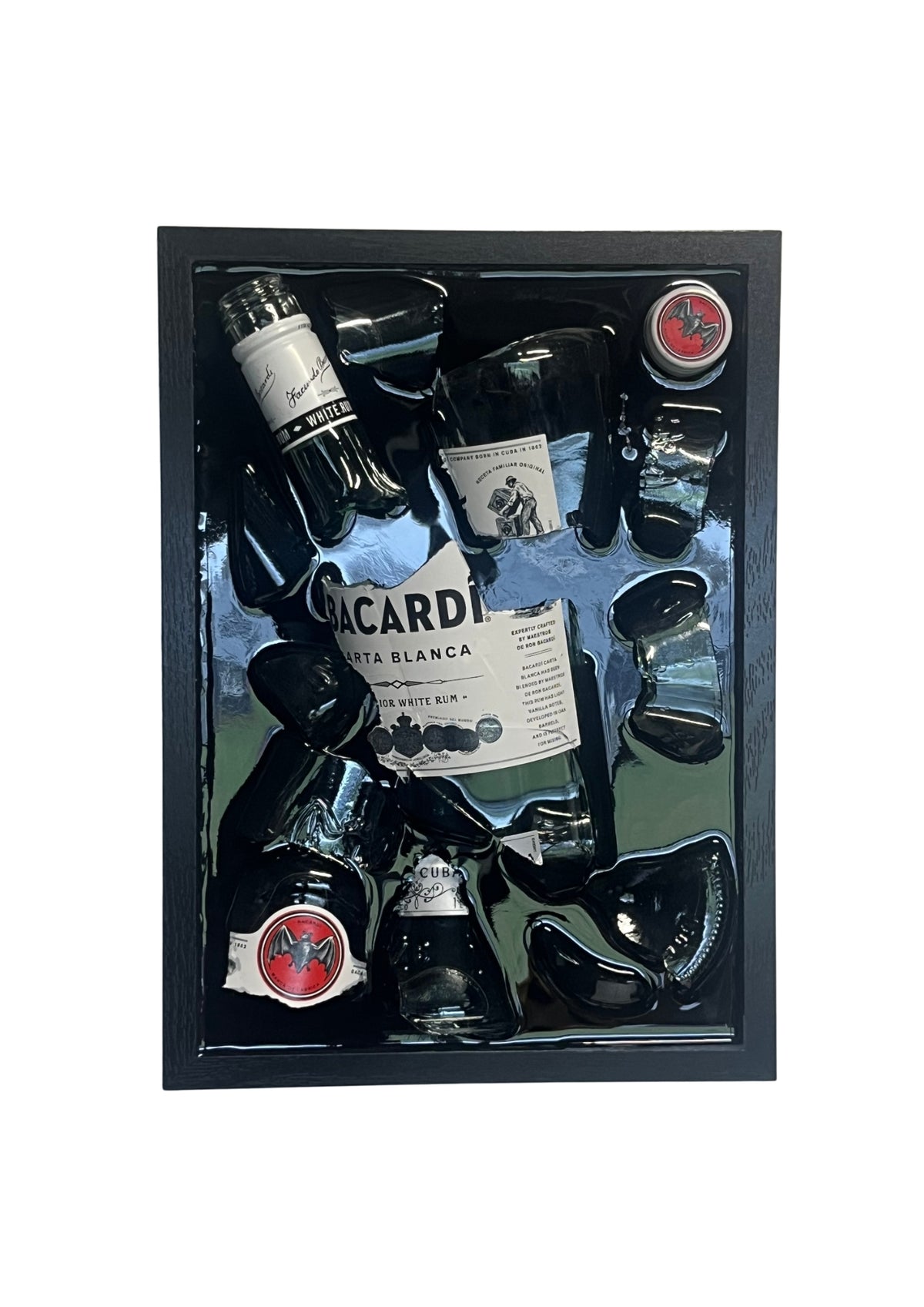 Bacardi Carta Blanca - Epoxy flessen kunst
