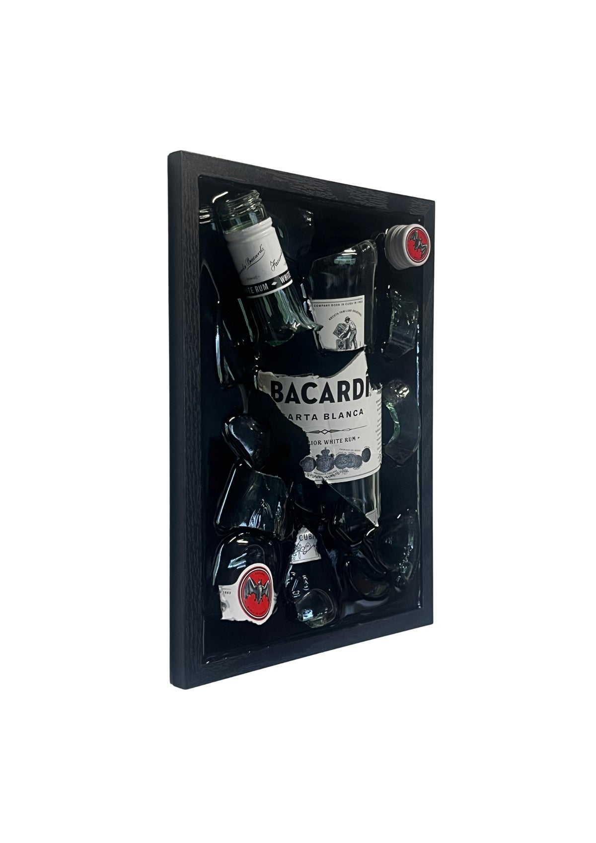 Bacardi Carta Blanca - Epoxy flessen kunst