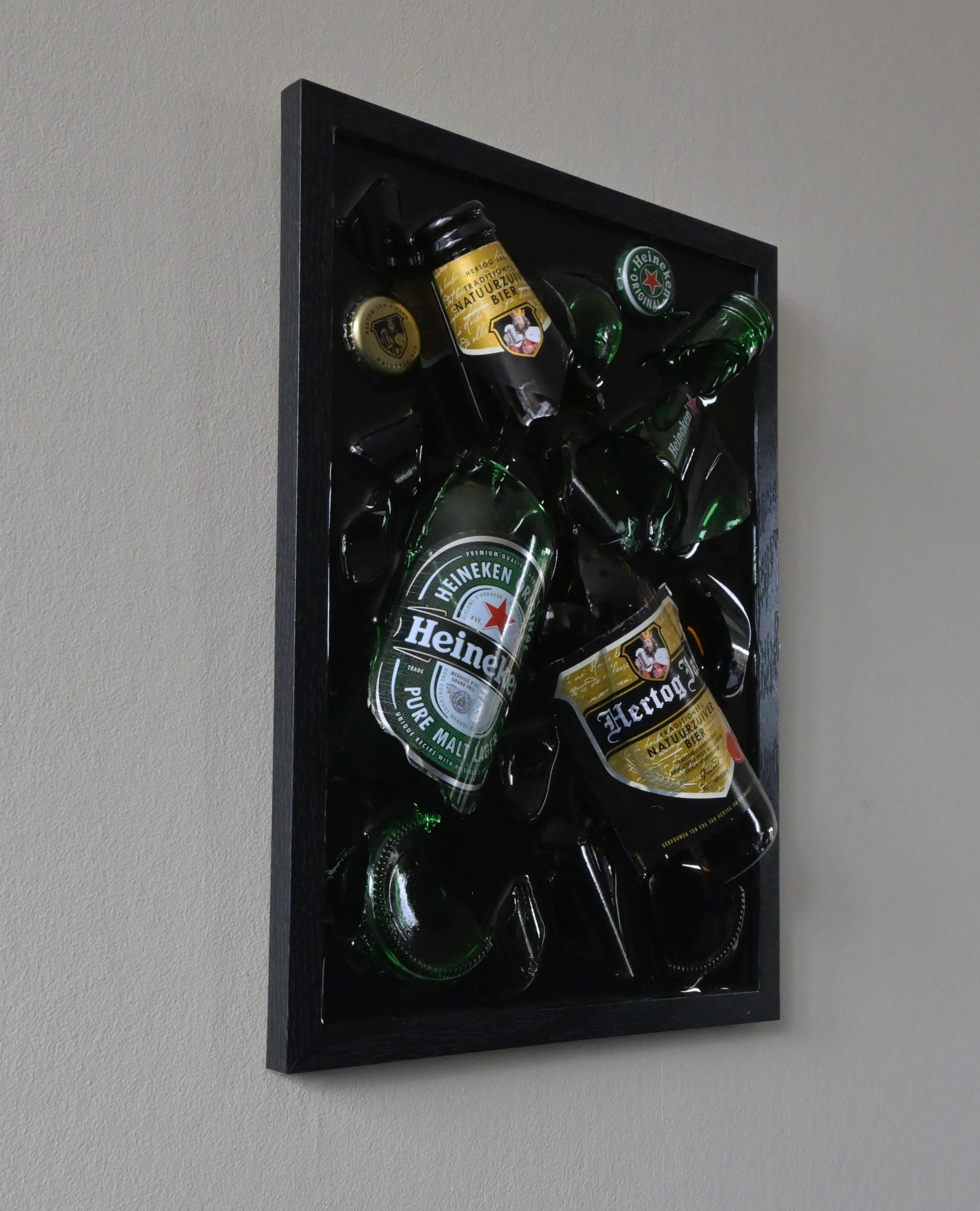 Heineken en Hertog Jan - Epoxy flessen kunst