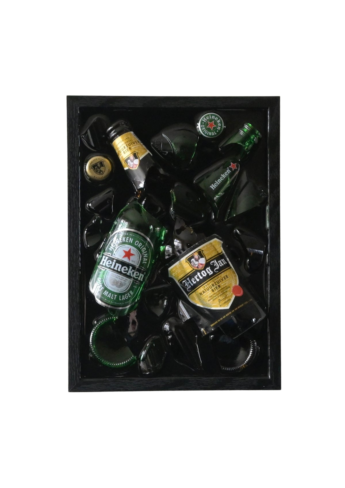 Heineken en Hertog Jan - Epoxy flessen kunst
