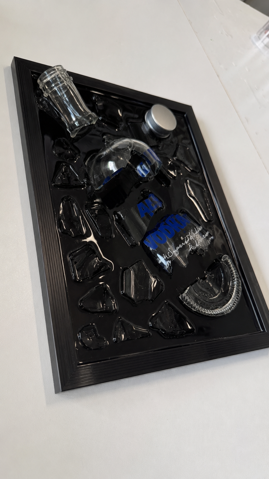 Absolut vodka - Epoxy flessen kunst