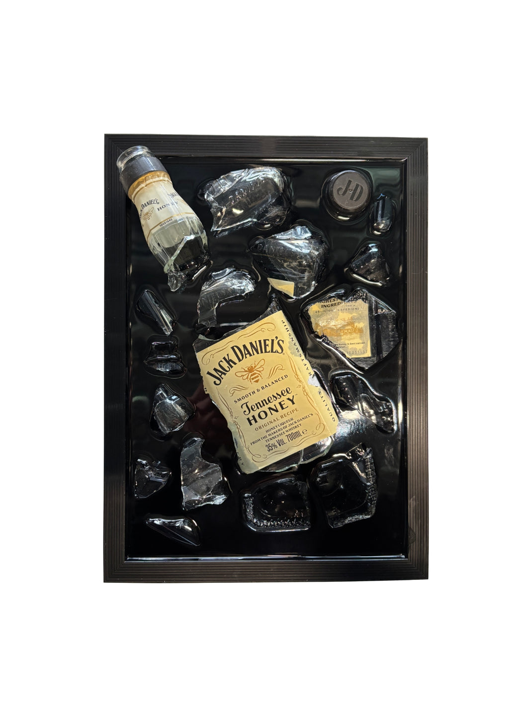 Jack Daniel’s Honey - Epoxy flessen kunst